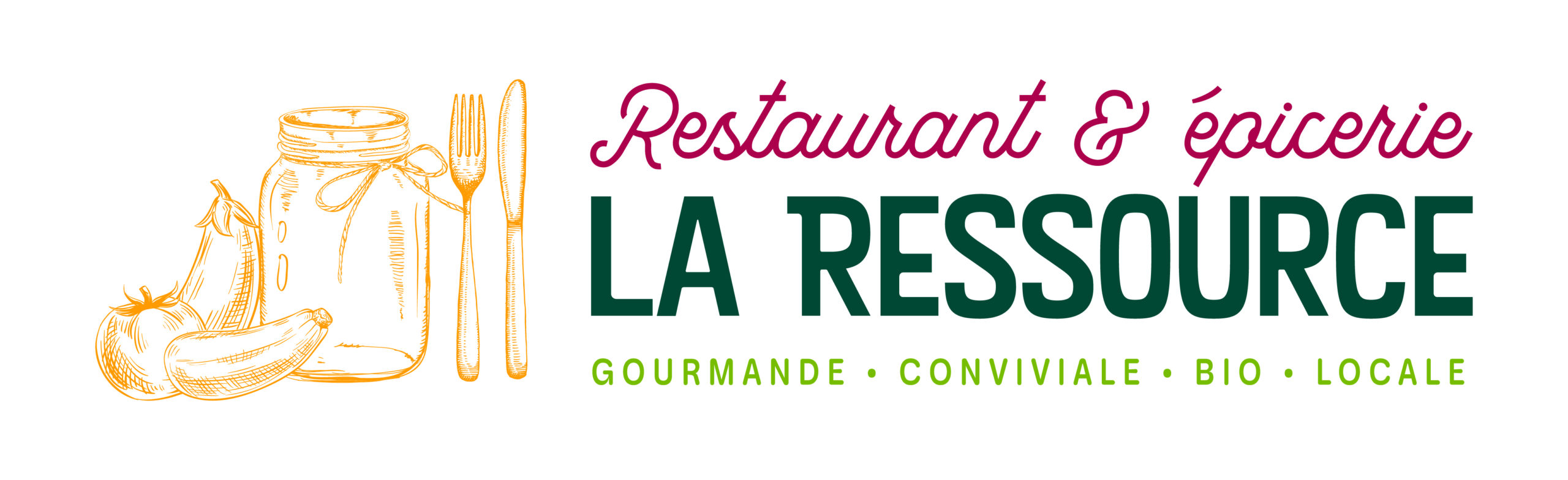 logo La Ressource épicerie Epicerie vrac bio local locale produits artisanaux Aix-les-bains Grand Lac Table cachée de la Ressource restaurant végétarien sans gluten